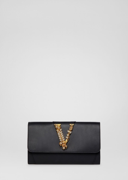 Versace Crystal Virtus Chain Plånbok Dam - 905428PYW